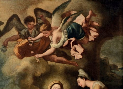 Francesco Solimena (1657 - 1747), atelier - L'Adoration des bergers, XVIIe siècle - 